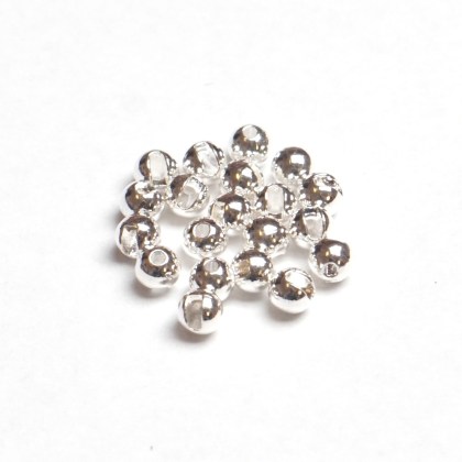 Główki wolframowe slotted silver jig 2.5 mm 20 szt. tungsten beads